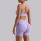 Seamless beautiful back bra + shorts two-piece set