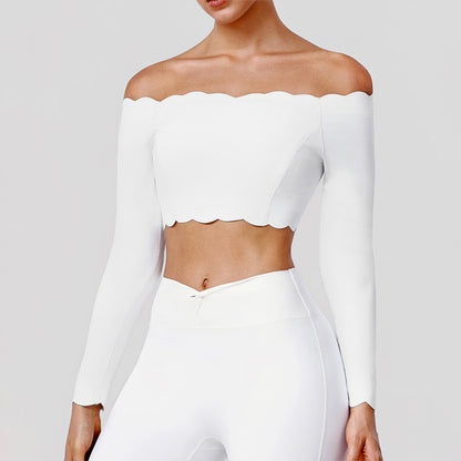 Wholesale off-the-shoulder long-sleeved tops