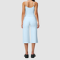 Wholesale Women's Brushed Spaghetti-Strap Tank Top & Wide-Leg Cropped Pants Set – Seam-Detail 2-Piece Yoga Set