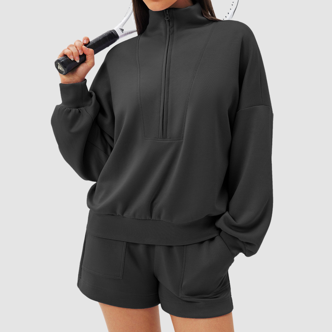 Wholesale Women's Loose Stand-Collar Modal Sports Top