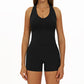 Racerback Sports top + High-waisted shorts 2-Piece Set