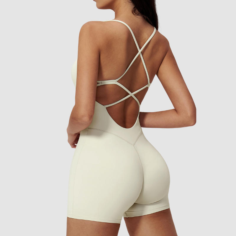 Wholesale cross back and hip lifting jumpsuit