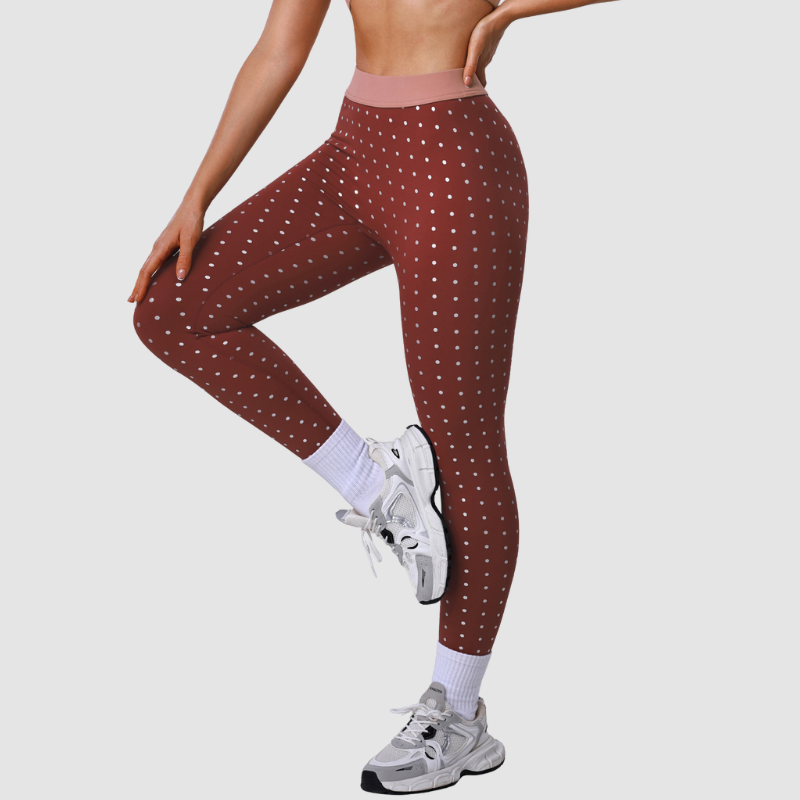 Wholesale polka dot print patchwork leggings