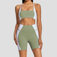 Wholesale Women's Contrast Trim Seamless Yoga Set – Premium contrast trim design with naked-feel fabric