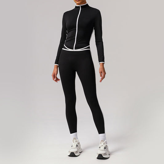Wholesale Quick-Drying Stand-Collar Jacket + High-Waisted | Wonderxfans bulk activewear