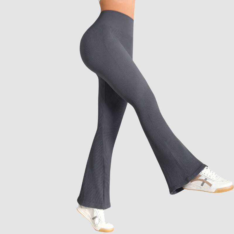 Wholesale striped breathable shaping flared pants