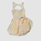 Wholesale Women's Open-Back Tennis Dress – Anti-Exposure Pleated Yoga Skirt