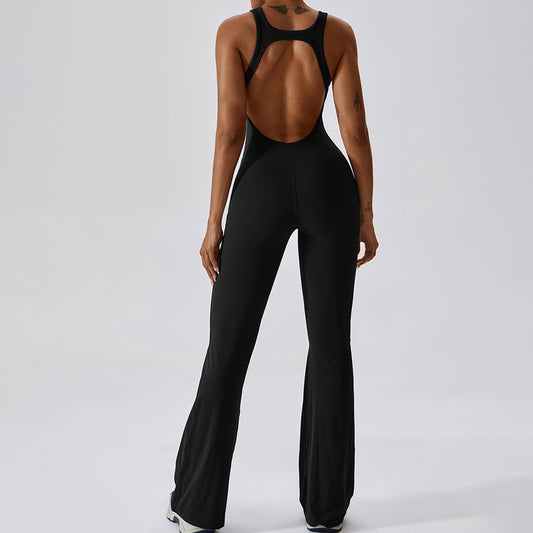 Wholesale Solid flared trousers cutout back | Wonderxfans bulk activewear