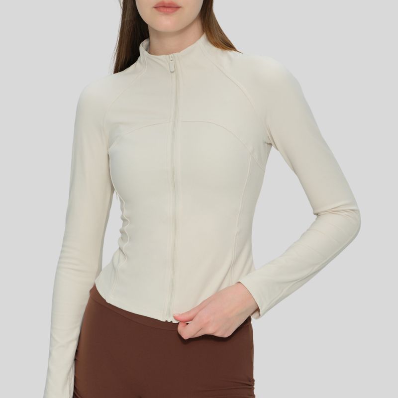 Stand-up collar fleece-lined warm coat