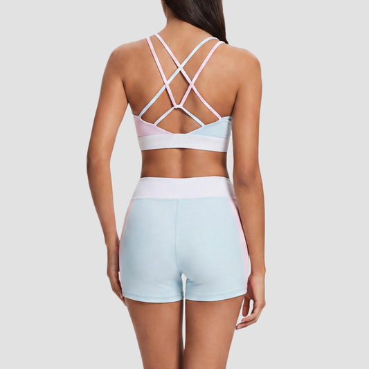 Wholesale Women's & Kids' Matching Yoga Set – Printed Pilates Bra & Leggings Mother-Daughter