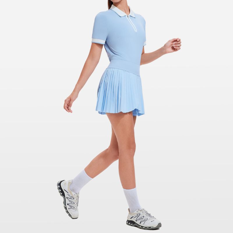 Polo-V A-Line pleated Skort Set