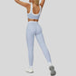 Contrast color sports bra + sports legginggs 2-piece set