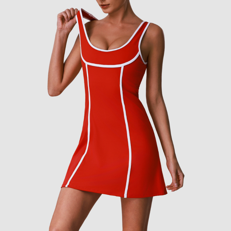 Wholesale color-blocked anti-slip tennis skirt | Wonderxfans bulk activewear