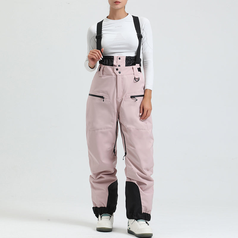 Women's Thickened Thermal Overalls Ski Pants