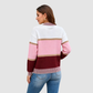 [Wholesale Women’s Colorblock Mock-Neck Knit Sweater