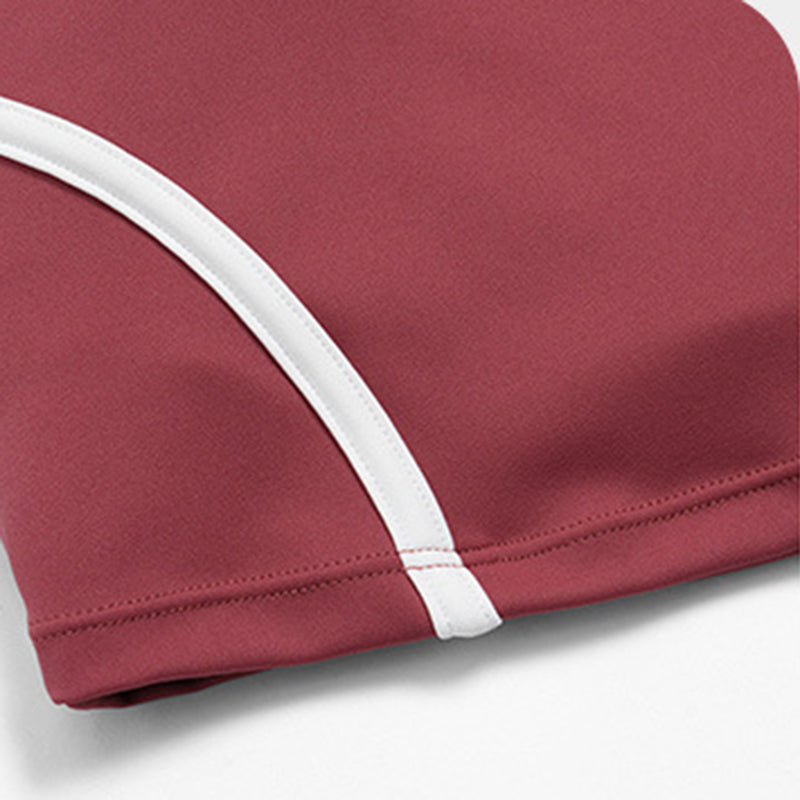 Women's contrasting color backless tank top + high-waisted flared pants 2-piece set