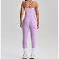 Women's Activewear Padded Sleeveless Top & Straight-Leg Pants Yoga Set
