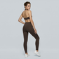 High-Elastic Quick-Dry Bare-Skin Long Sleeve Cover-Up + Bra + Leggings 3-piece set