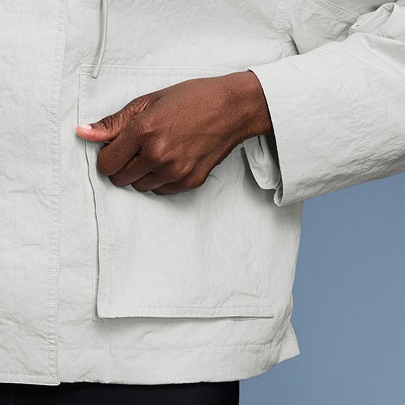 Durable Loose-Fit Cropped Windbreaker Jacket