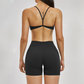 Wholesale Cross Back Tank Top+High Waist short 2-piece Set