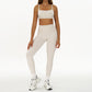 Thin straps Sports Bra + High-waisted leggings 2-Piece Set