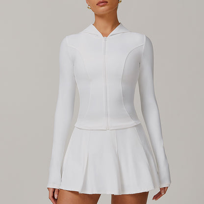 Sonnenschutz Langarm und vollständige Reißverschluss-Fitnessjacke