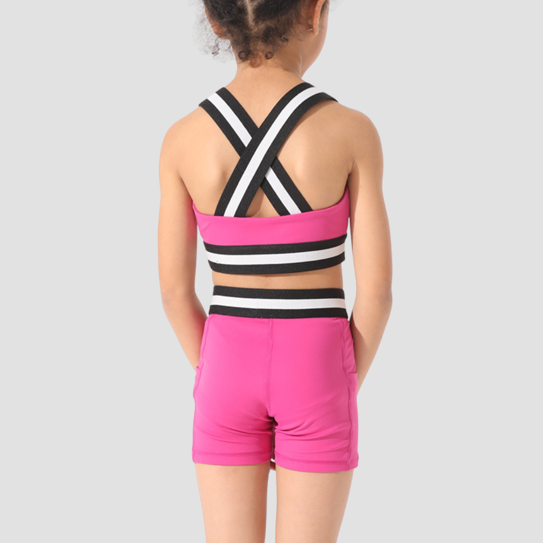 Wholesale Women's & Kids' Matching Yoga Set – Quick-Dry Sports Bra & Shorts Mother-Daughter