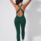 Yoga Bodycon V-neck Sports Jumpsuit