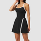 Wholesale Women's Open-Back Yoga Dress – Seam-Detail Naked-Feel Sports Fitness Dress