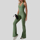 Jumpsuit with sleeveless back and hollow
