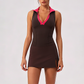 Wholesale Polo neck sleeveless top + short skirt Sports Set (Pre-sale)