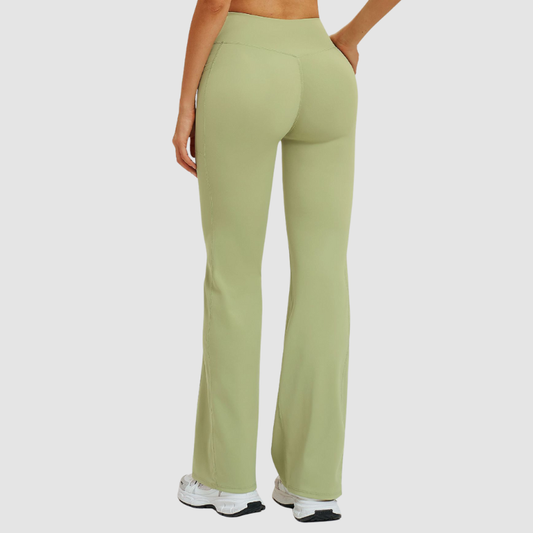 Wholesale women's solid color flared pants | Wonderxfans bulk activewear