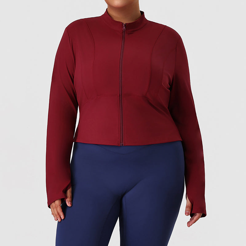 Wholesale plus-size yoga slimming jacket