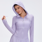 Wholesale mesh hooded yoga jacket