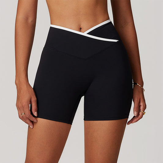 Wholesale Crossover high-waisted sports shorts | Wonderxfans bulk activewear