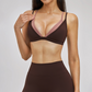 Wholesale fake two contrasting back yoga bras
