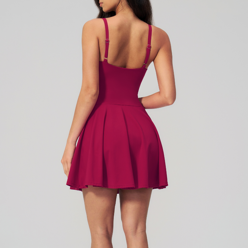 Wholesale Naked Feel Deep V-neckline Tennis Removable Breast Pads Dress