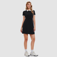 Wholesale Women's POLO Collar Short-Sleeve Tennis Dress – Slim Fit Color-Block Sporty Dress