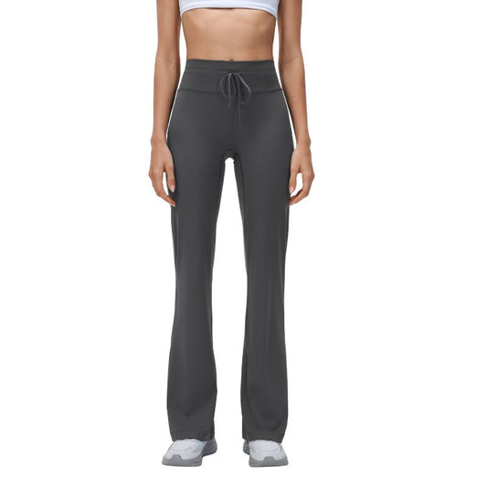 Wholesale High-Waisted Drawstring Flared Pants | Wonderxfans bulk activewear