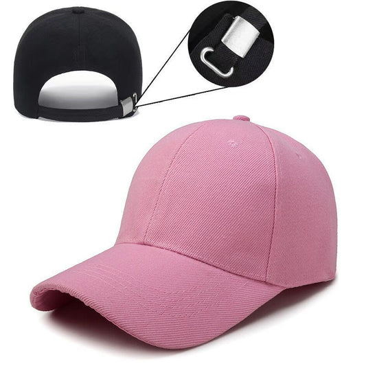 Adjustable solid color light plate baseball cap peaked cap