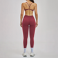Wholesale Hanging neck bra+tight yoga legging 2-piece set