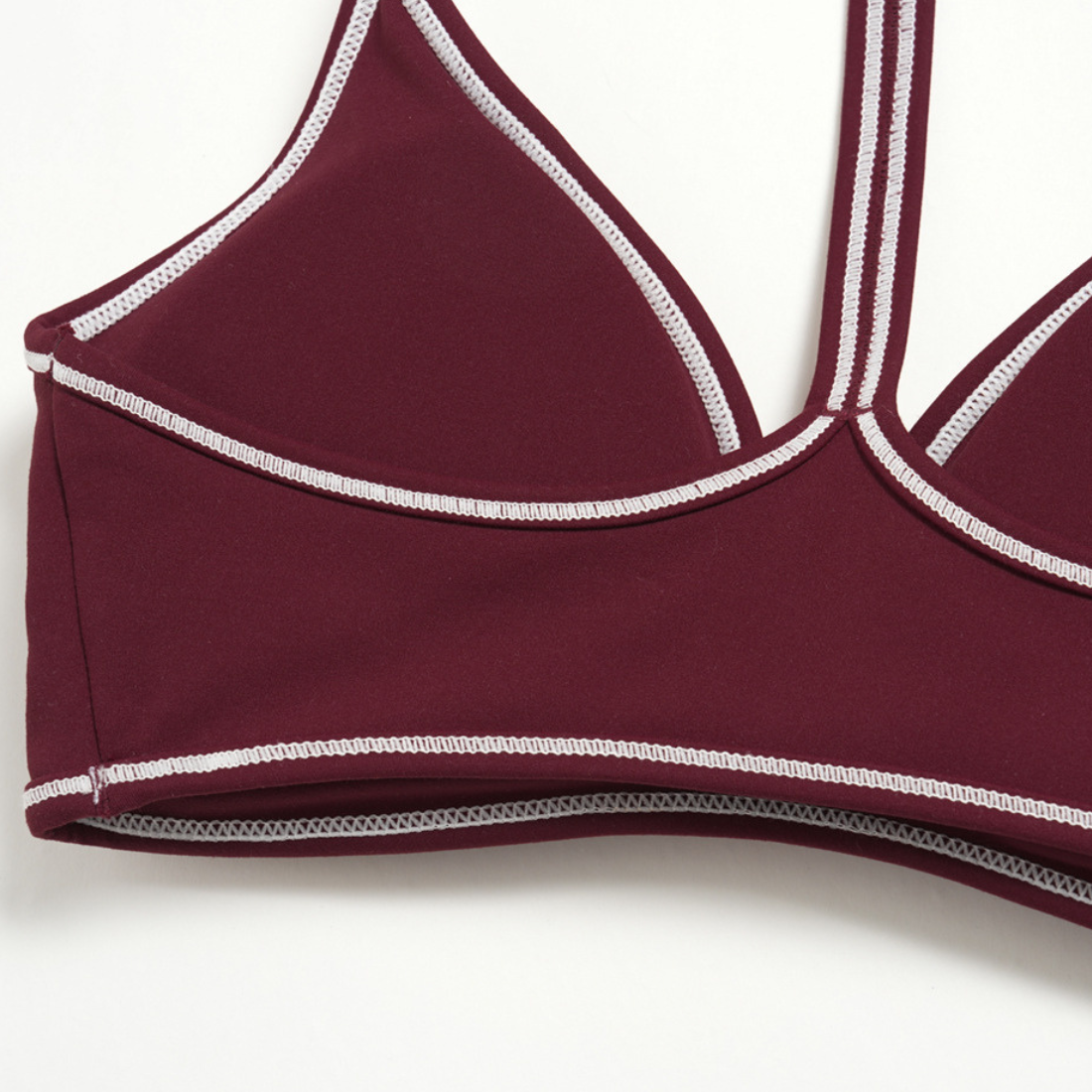 Wholesale Women's Brushed Yoga Set: V-Neck Strappy Bra & Shorts – Colorblock Tummy Control