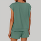 Wholesale Women's Relaxed Round Neck Short Sleeve Two-Piece Set