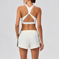 Wholesale Women's Color Block Cross-Back Sports Bra & Sport Short Set (Pre-sale)