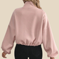 [Women's Casual Activewear] Fleece-Lined Stand-Collar Zip Jacket