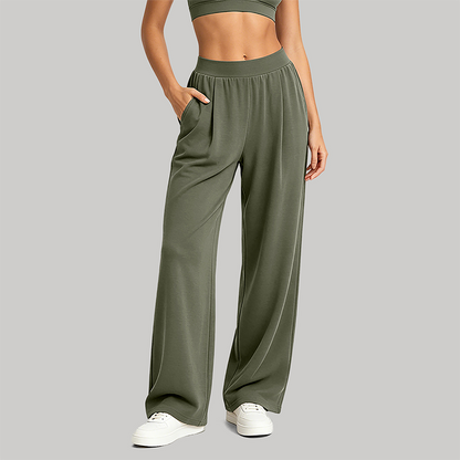 Wholesale Women's Eco-Friendly Fiber Wide-Leg Yoga Pants