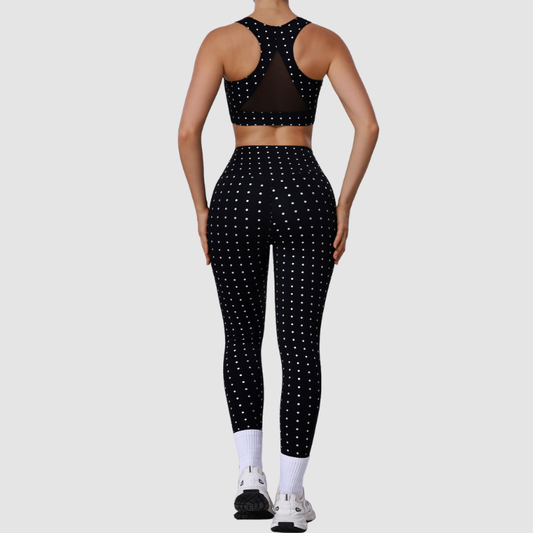 Wholesale Polka Dot activewear Yoga Set | Wonderxfans bulk activewear