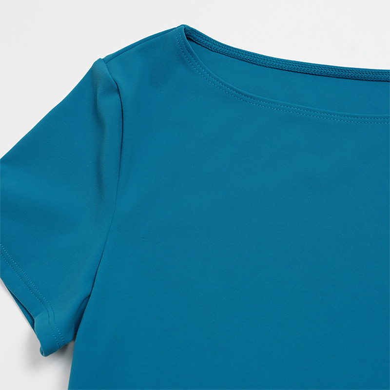 Wholesale Seam-Detail Cropped T-Shirt & Flare Leggings Set – Brushed Yoga 2-Piece