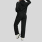 Double-sided fleece loose-fitting sweatshirt and pants set