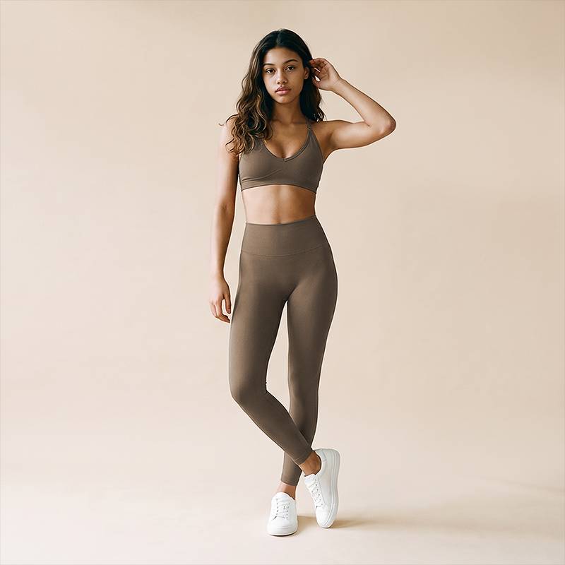 Wholesale Tummy Control High-Waist Sports Bra & Leggings  Yoga Set